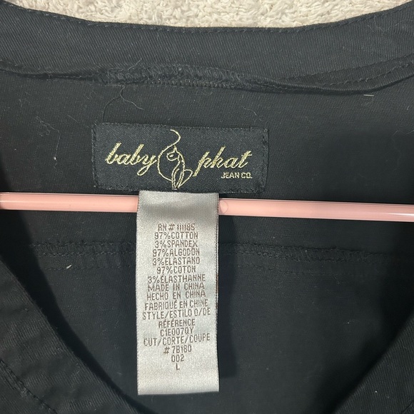 Vintage Baby Phat Black and Gold Tailored Blazer. Cropped. Y2K 90’s - Picture 3 of 10